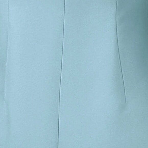 Baby Blue Elegant Women's Solid Color Double-Breasted Suit Jacket - Picture 6 of 7